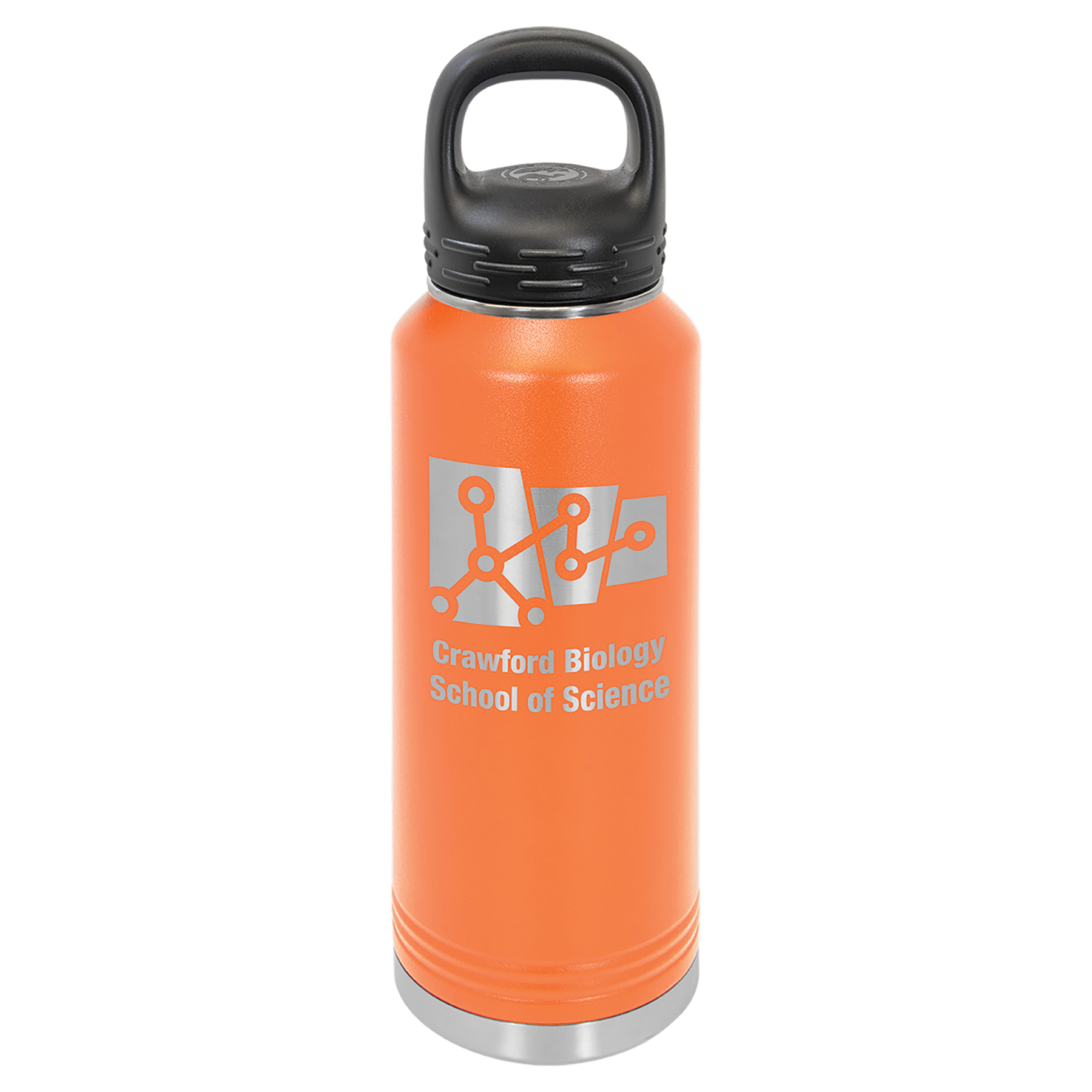 Orange 40 oz. Powder Coated Water Bottle