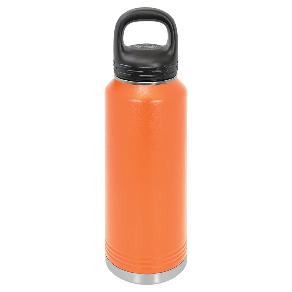 Orange 40 oz. Powder Coated Water Bottle