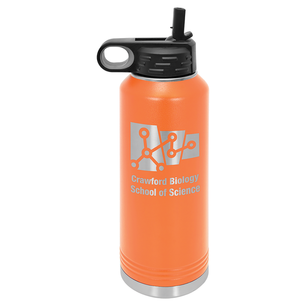 Orange 40 oz. Powder Coated Water Bottle