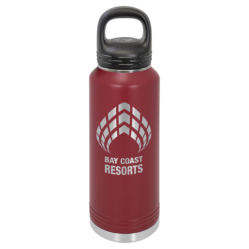 Maroon 40 oz. Powder Coated Water Bottle