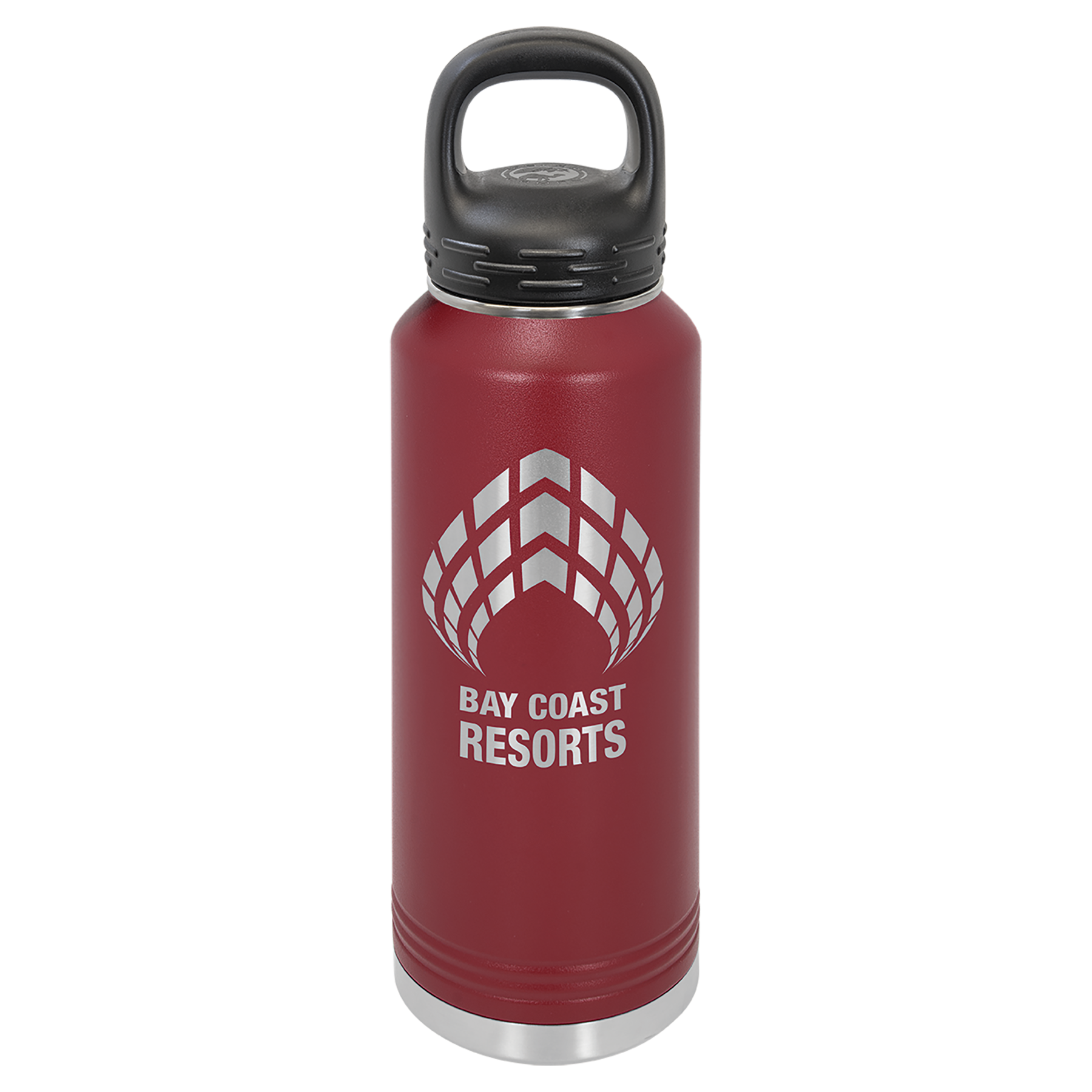 Maroon 40 oz. Powder Coated Water Bottle