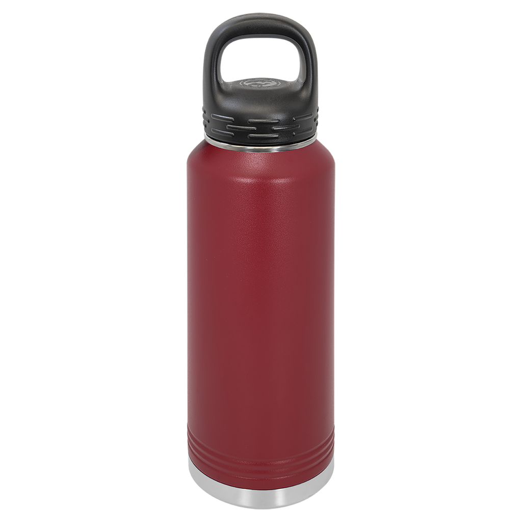 Maroon 40 oz. Powder Coated Water Bottle