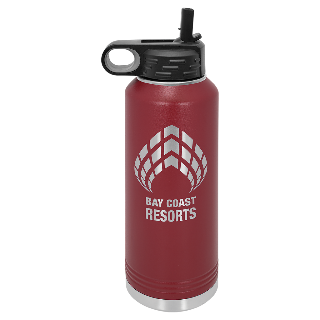 Maroon 40 oz. Powder Coated Water Bottle