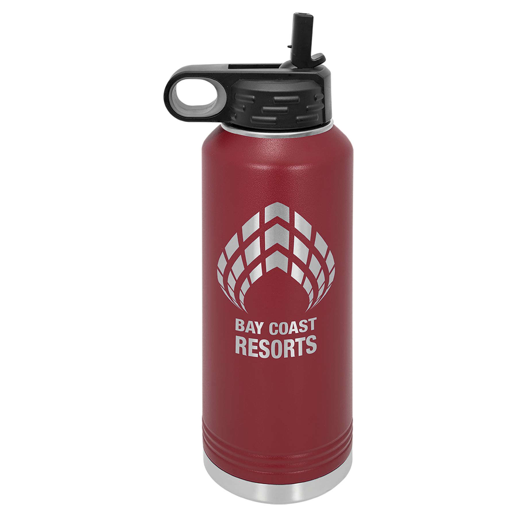 Maroon 40 oz. Powder Coated Water Bottle