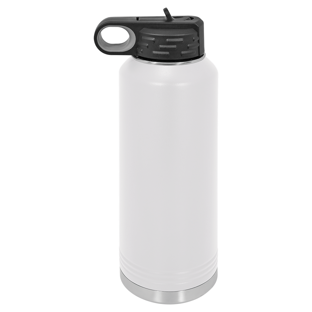 White 40 oz. Powder Coated Water Bottle blank-preview