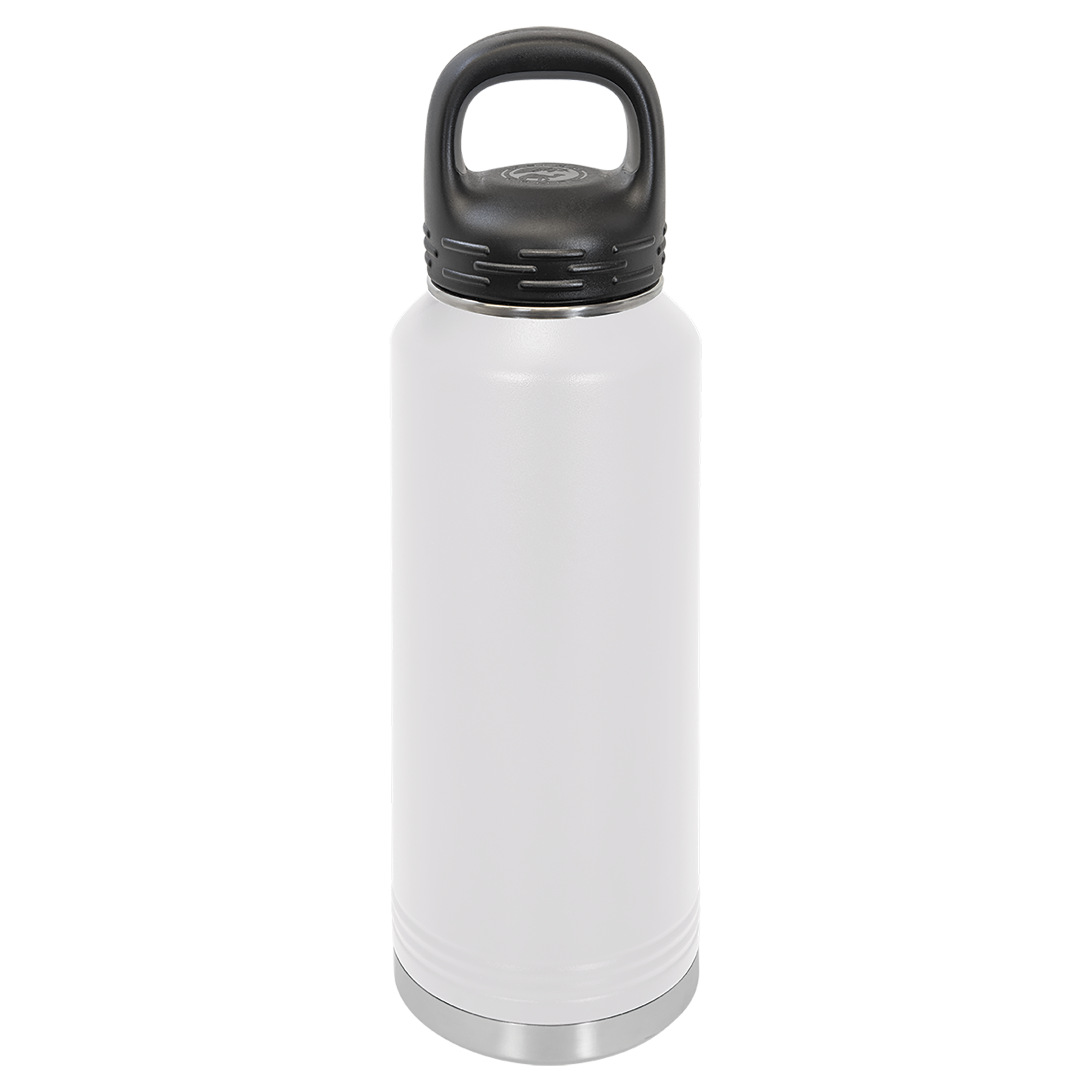 White 40 oz. Powder Coated Water Bottle