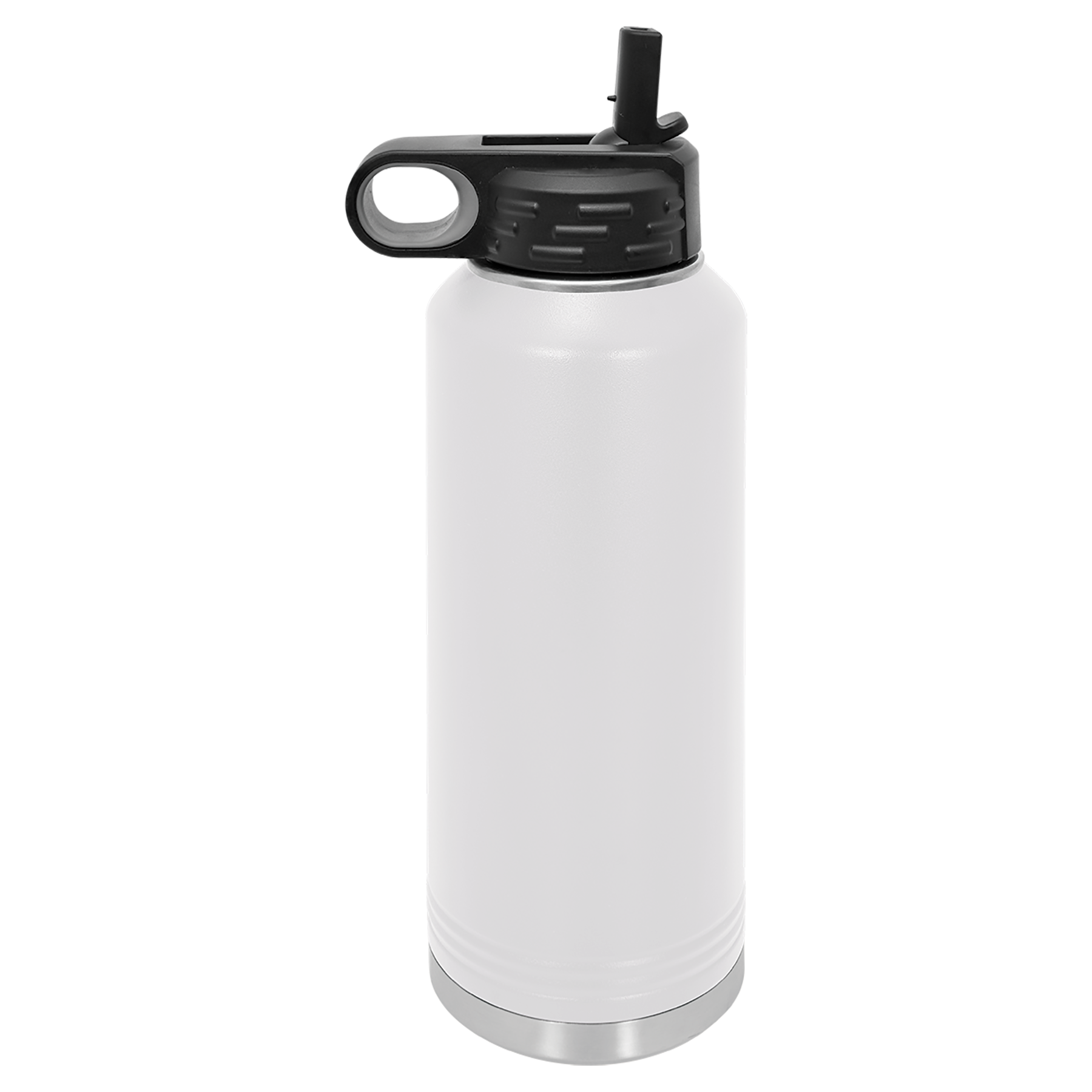 White 40 oz. Powder Coated Water Bottle