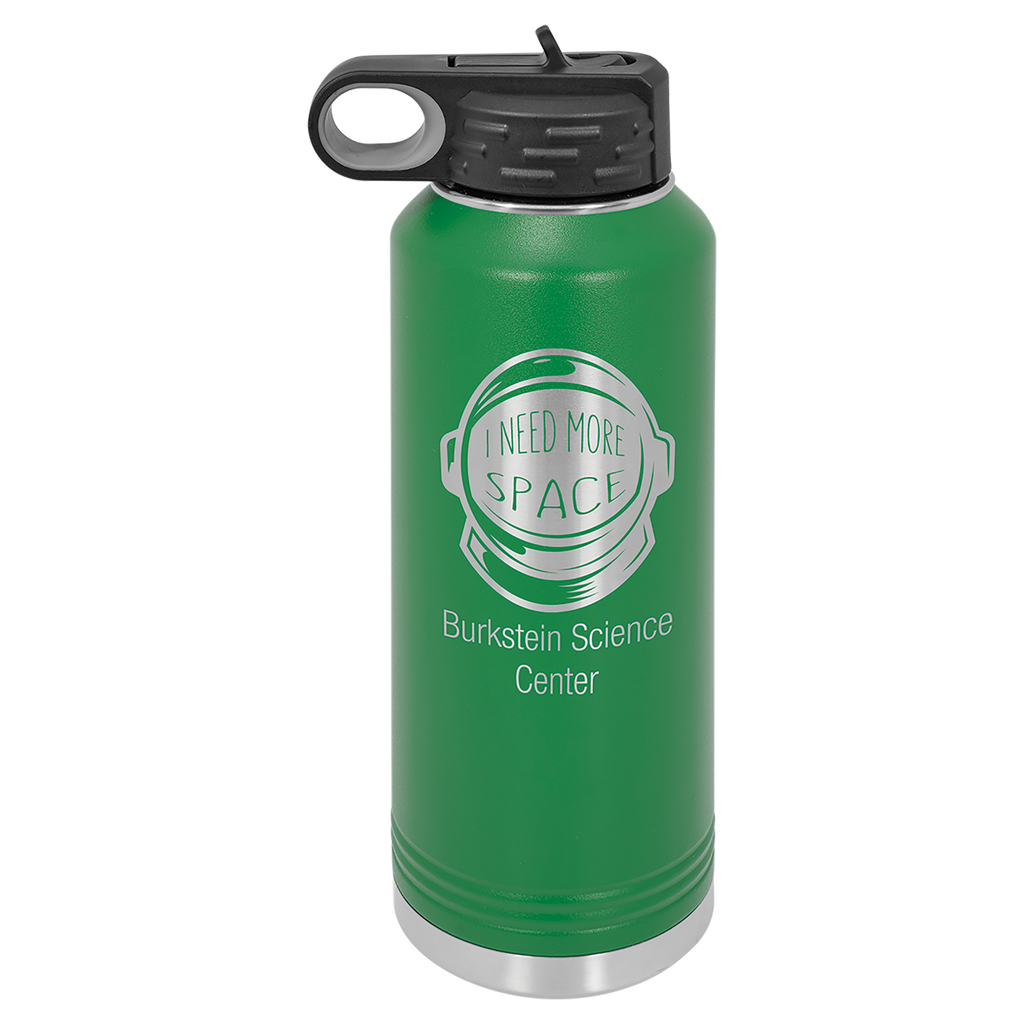 Green 40 oz. Powder Coated Water Bottle