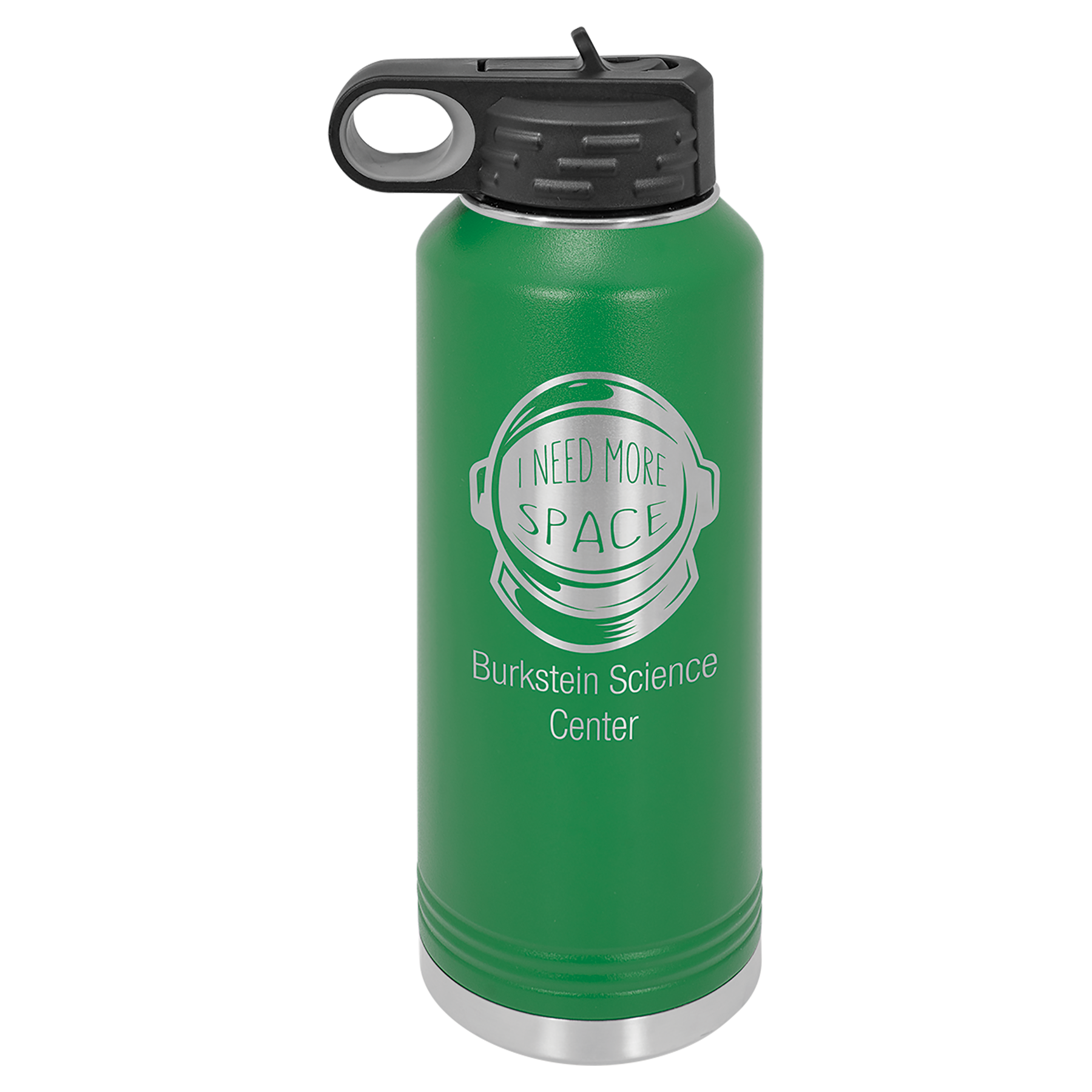 Green 40 oz. Powder Coated Water Bottle