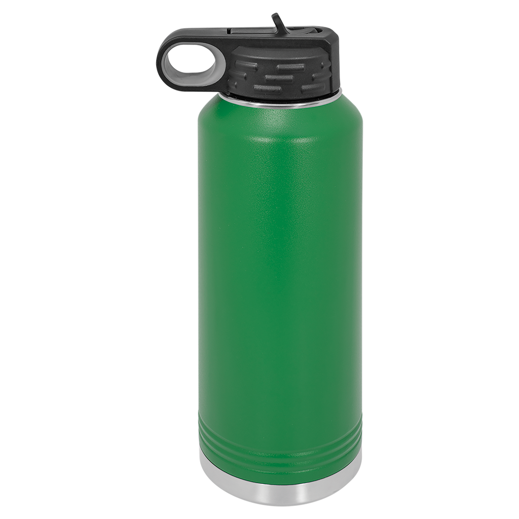 Green 40 oz. Powder Coated Water Bottle blank-preview