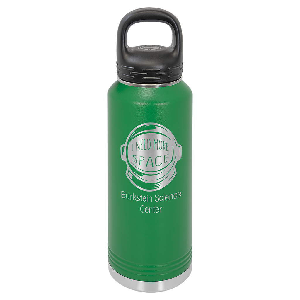 Green 40 oz. Powder Coated Water Bottle