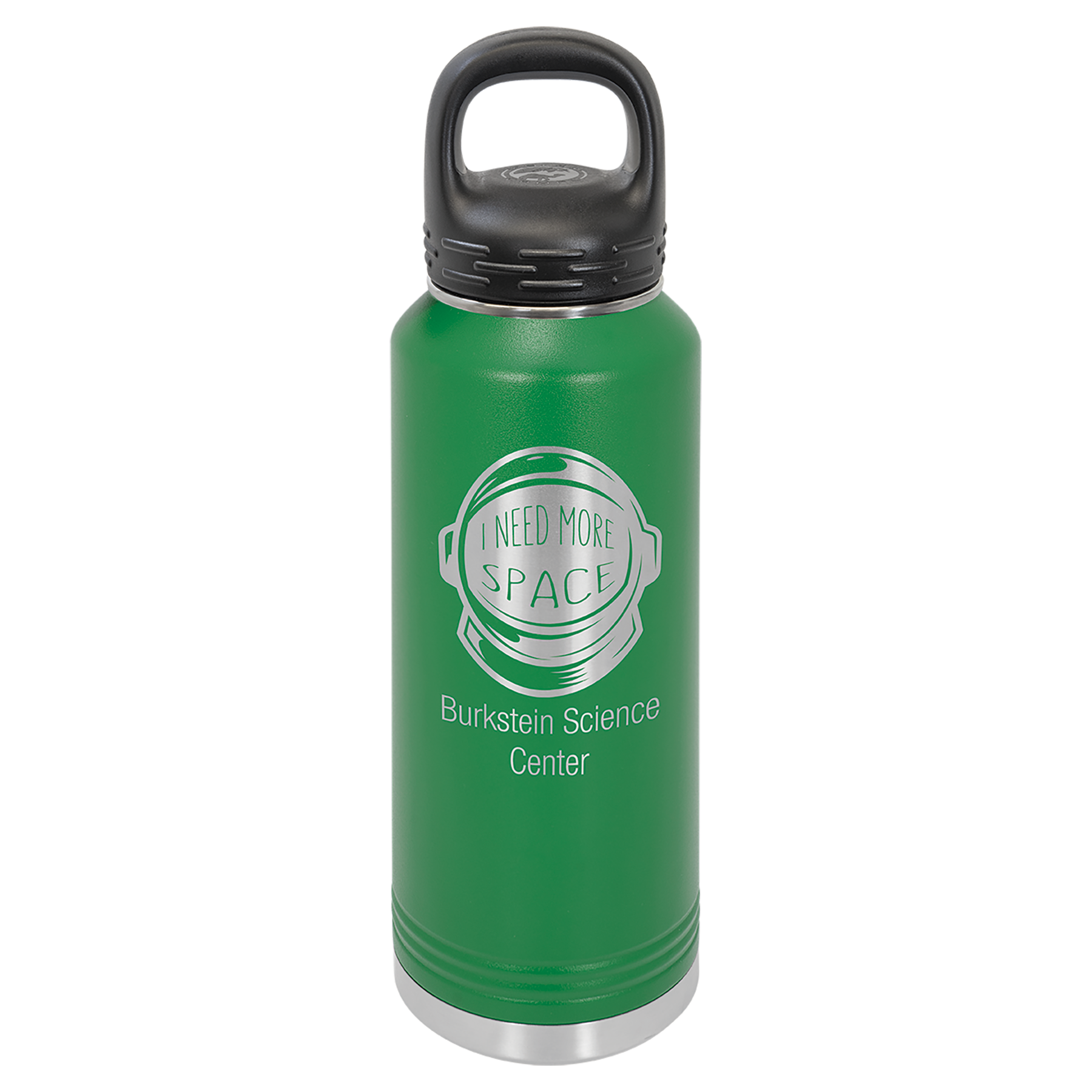 Green 40 oz. Powder Coated Water Bottle