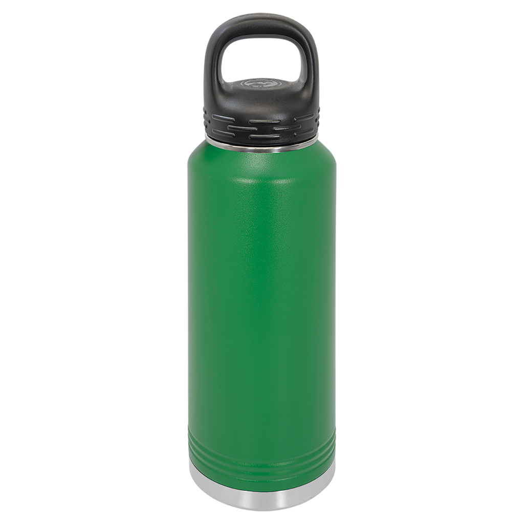 Green 40 oz. Powder Coated Water Bottle
