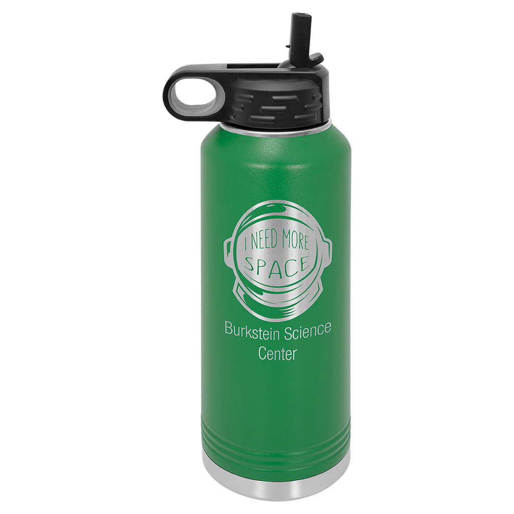 Green 40 oz. Powder Coated Water Bottle