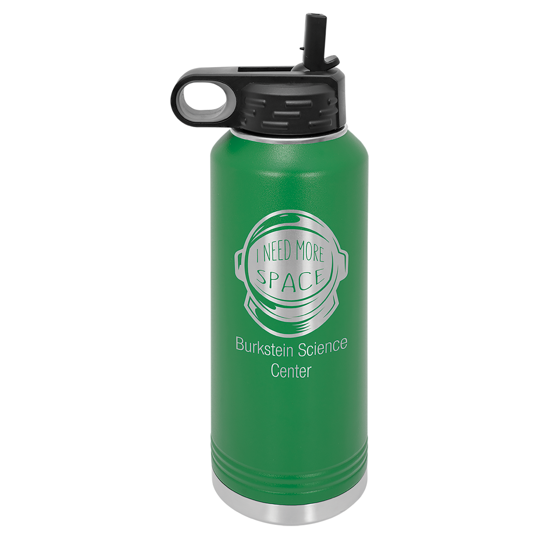 Green 40 oz. Powder Coated Water Bottle