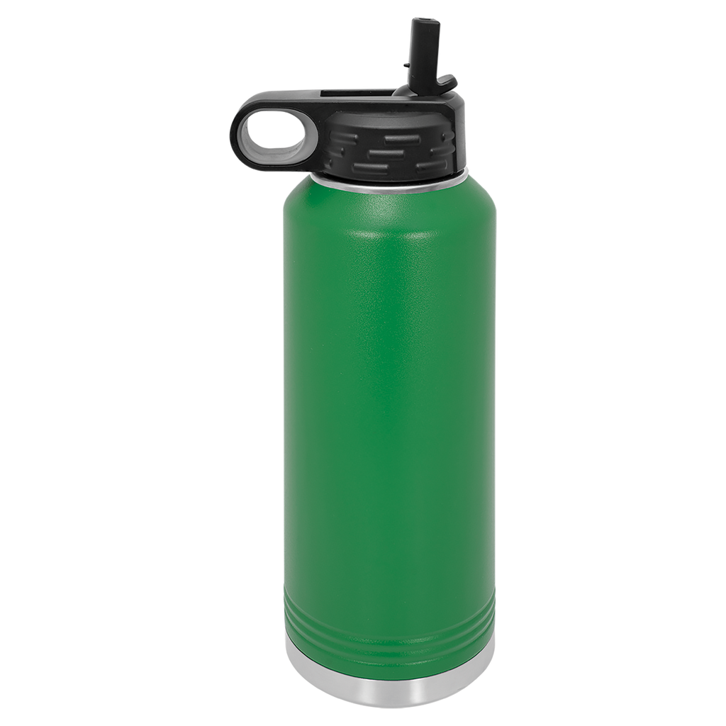 Green 40 oz. Powder Coated Water Bottle