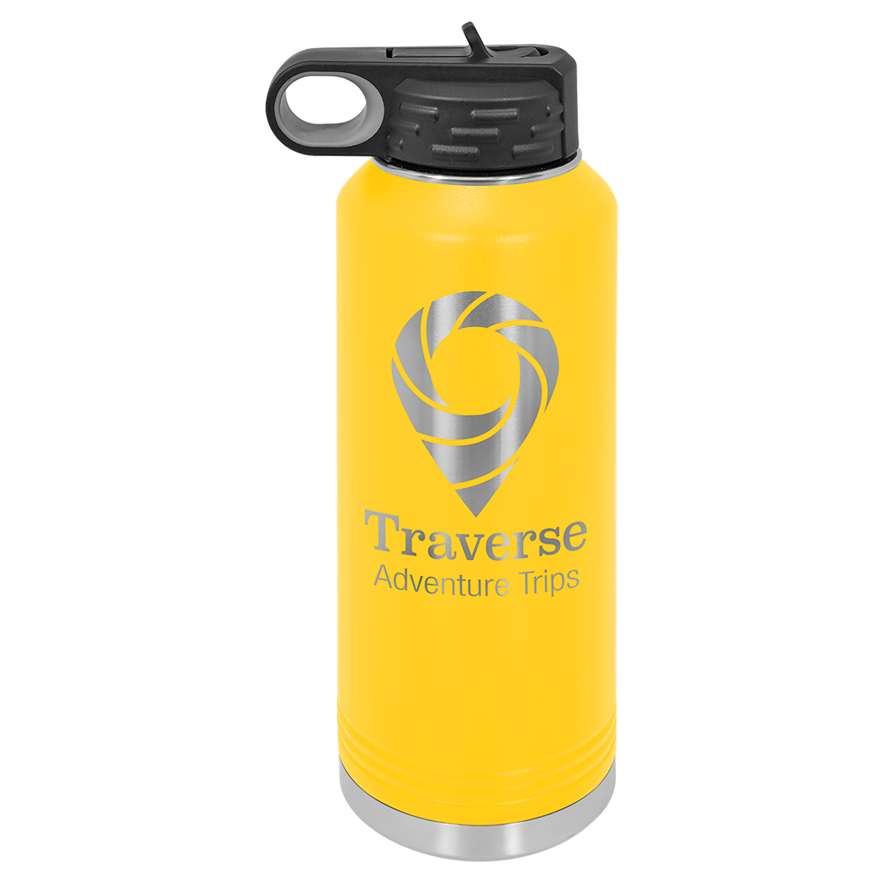 Yellow 40 oz. Powder Coated Water Bottle