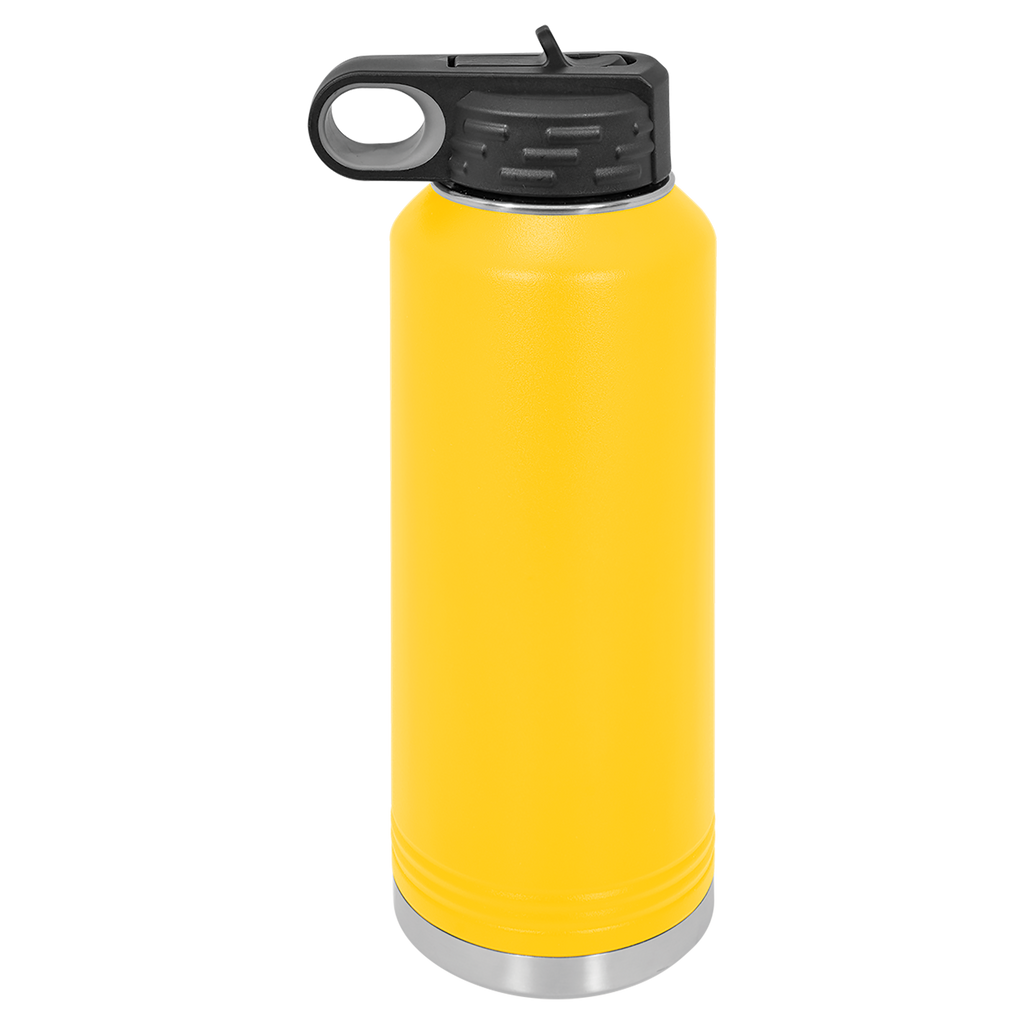 Yellow 40 oz. Powder Coated Water Bottle blank-preview