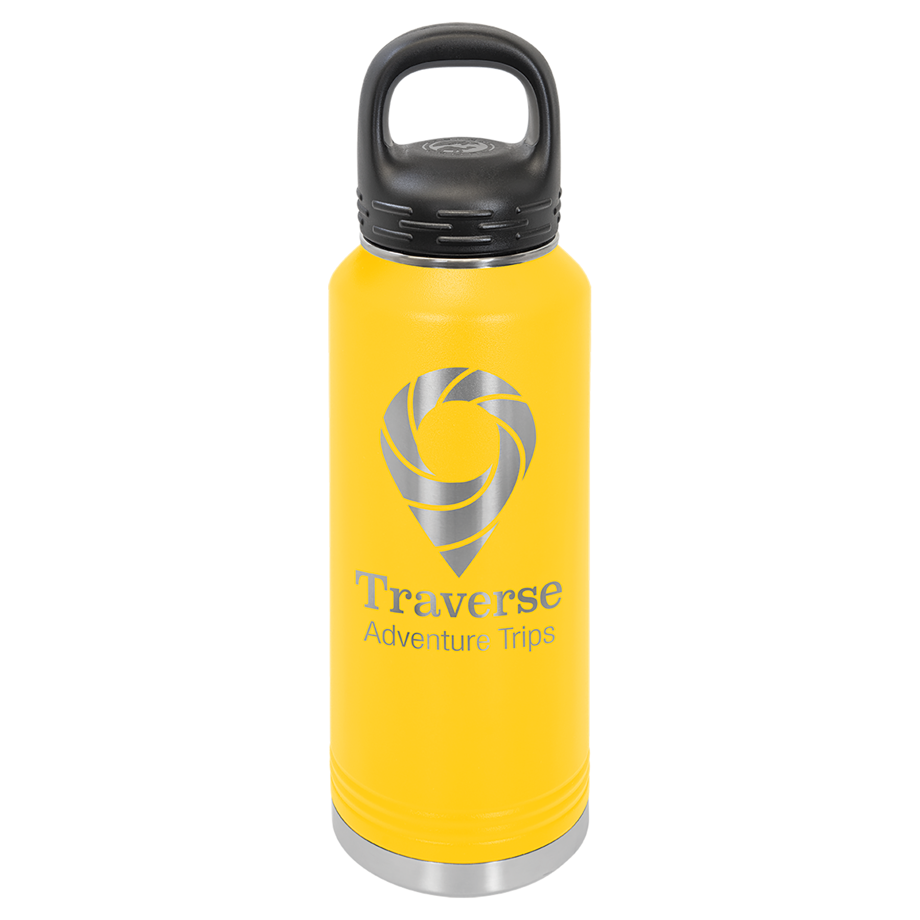 Yellow 40 oz. Powder Coated Water Bottle