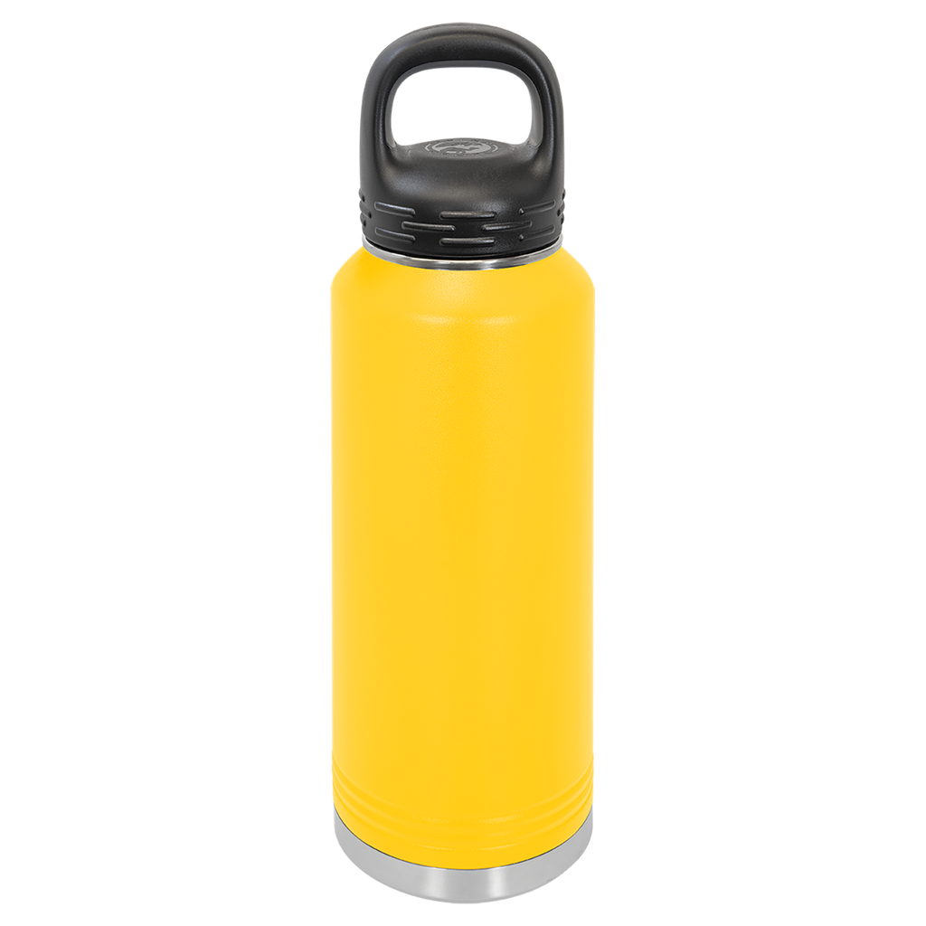 Yellow 40 oz. Powder Coated Water Bottle
