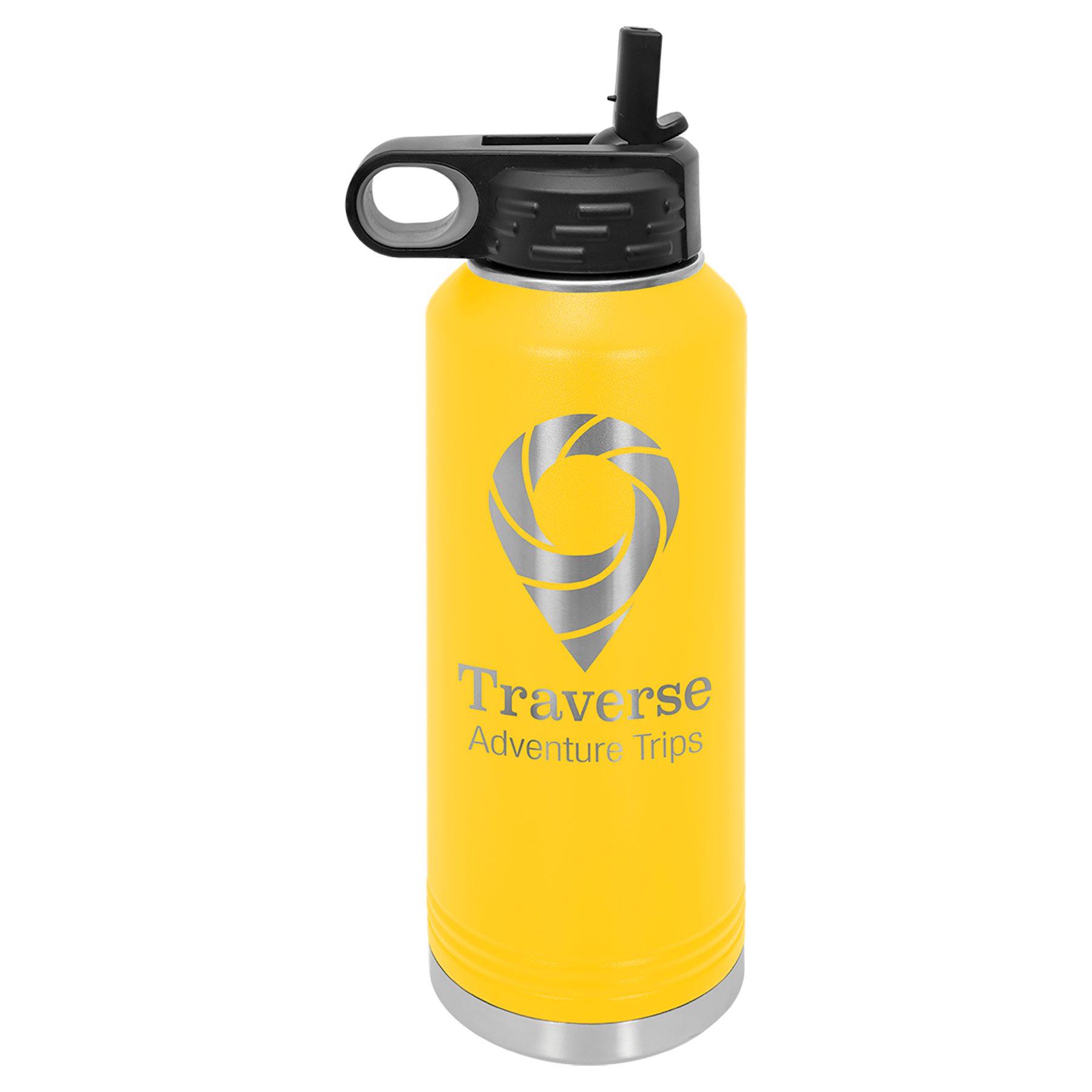 Yellow 40 oz. Powder Coated Water Bottle