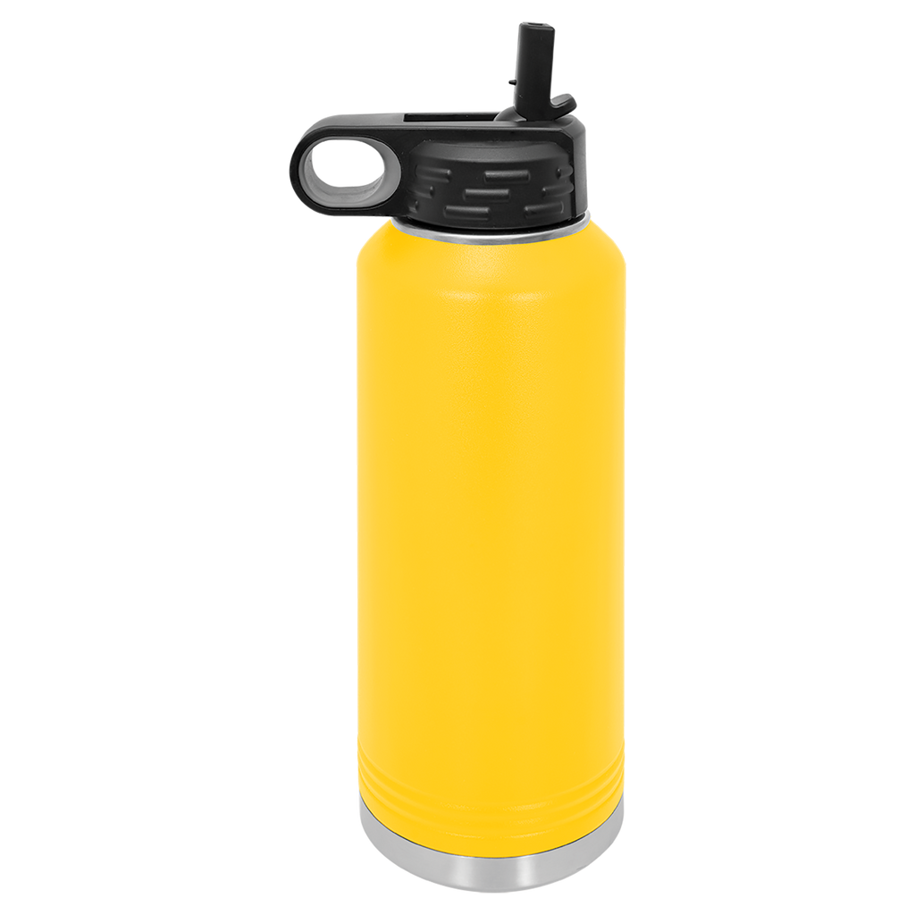 Yellow 40 oz. Powder Coated Water Bottle