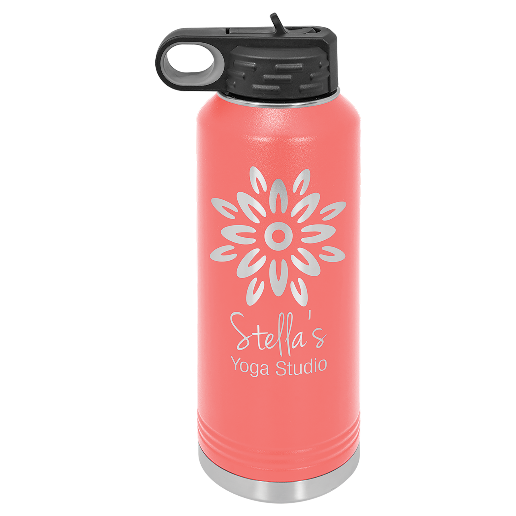 Coral 40 oz. Powder Coated Water Bottle