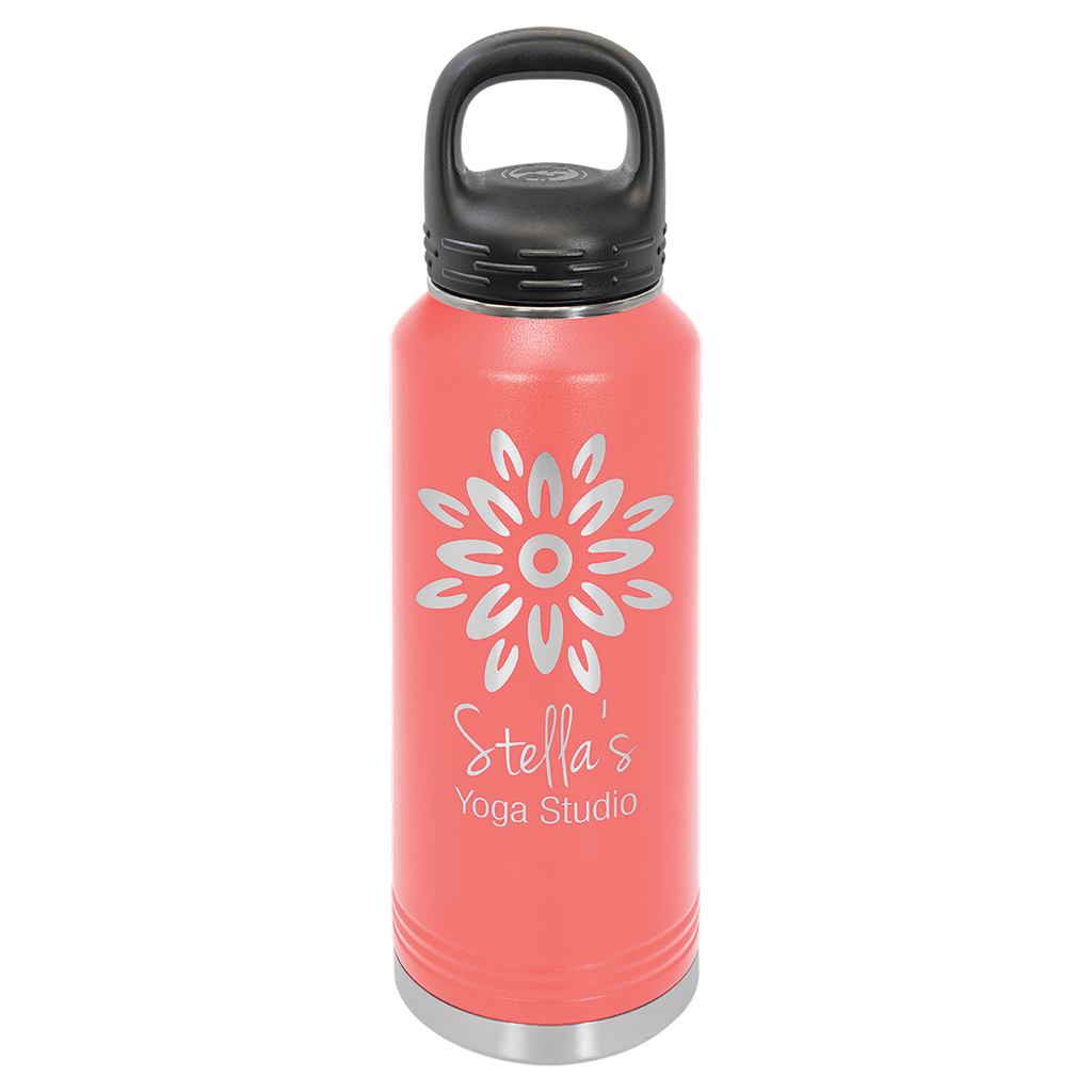 Coral 40 oz. Powder Coated Water Bottle