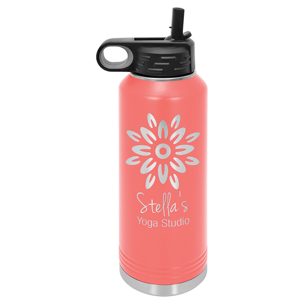 Coral 40 oz. Powder Coated Water Bottle