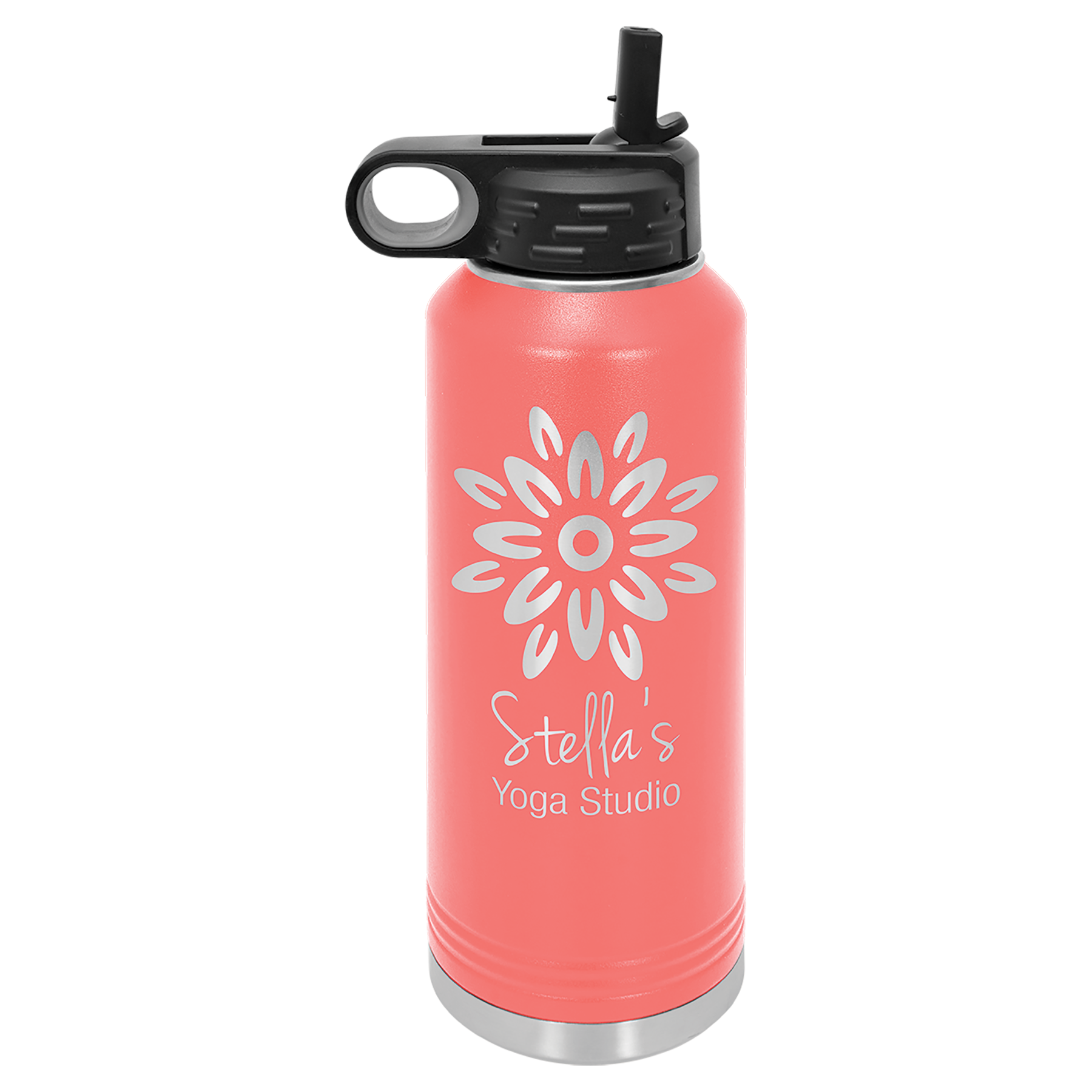 Coral 40 oz. Powder Coated Water Bottle