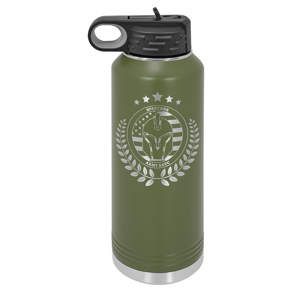 Olive Green 40 oz. Powder Coated Water Bottle