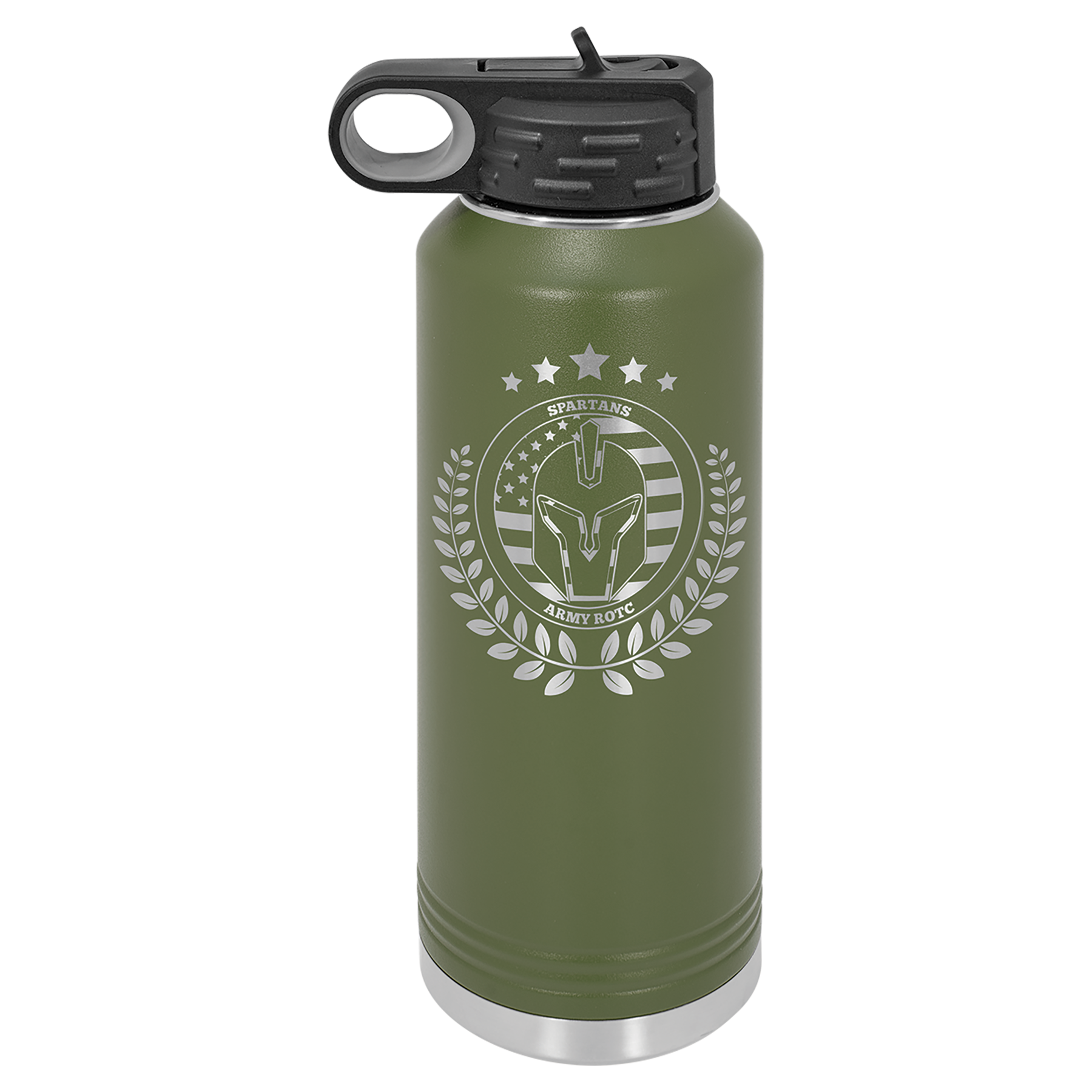 Olive Green 40 oz. Powder Coated Water Bottle