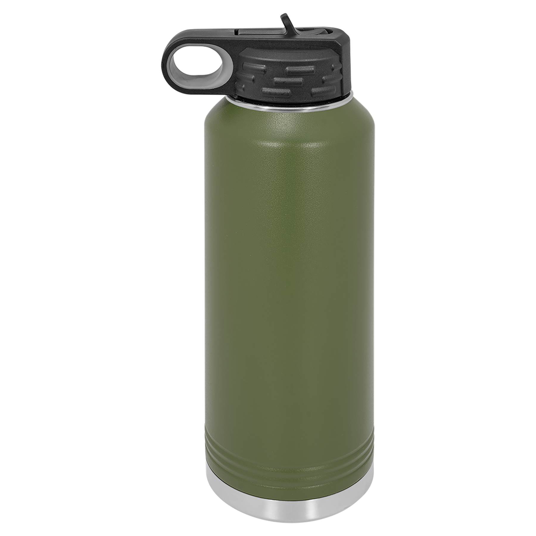Olive Green 40 oz. Powder Coated Water Bottle blank-preview