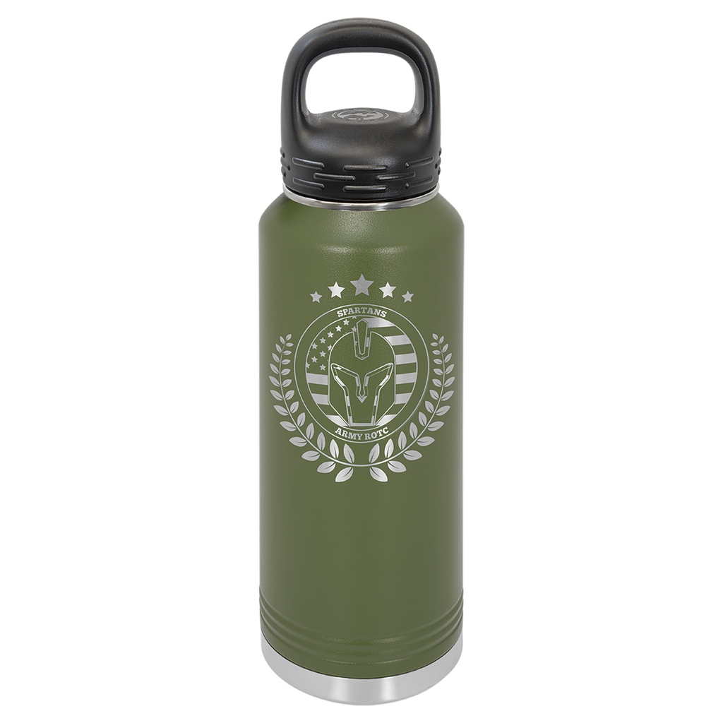 Olive Green 40 oz. Powder Coated Water Bottle