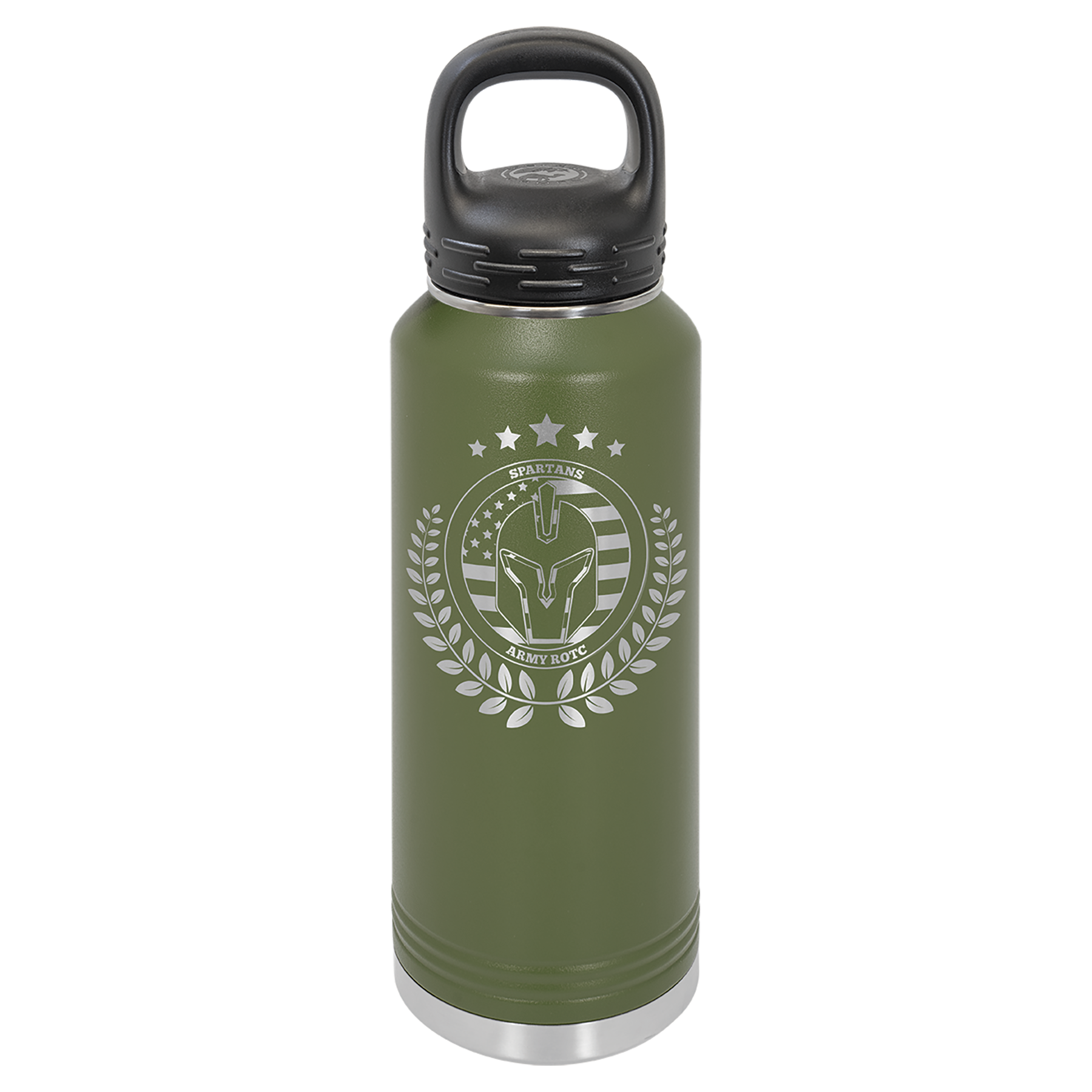 Olive Green 40 oz. Powder Coated Water Bottle