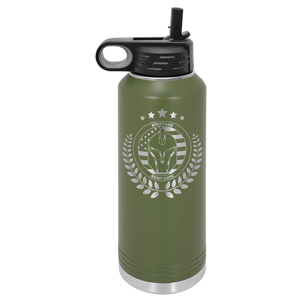 Olive Green 40 oz. Powder Coated Water Bottle