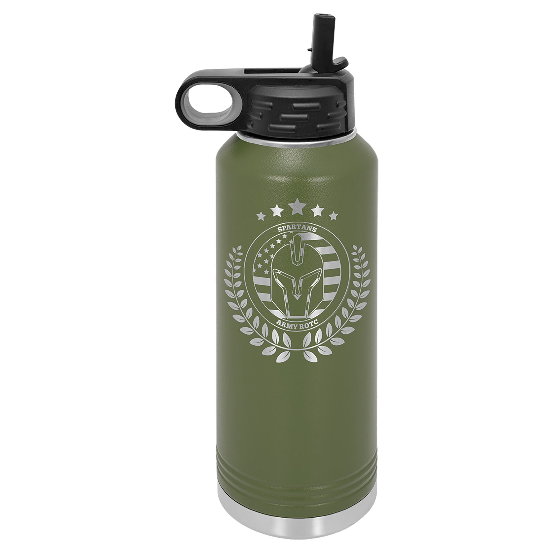 Olive Green 40 oz. Powder Coated Water Bottle