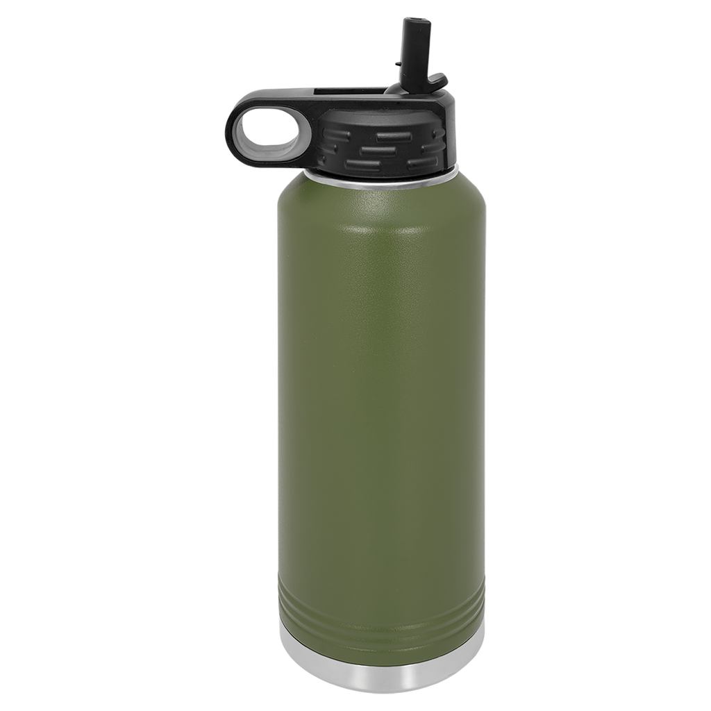 Olive Green 40 oz. Powder Coated Water Bottle
