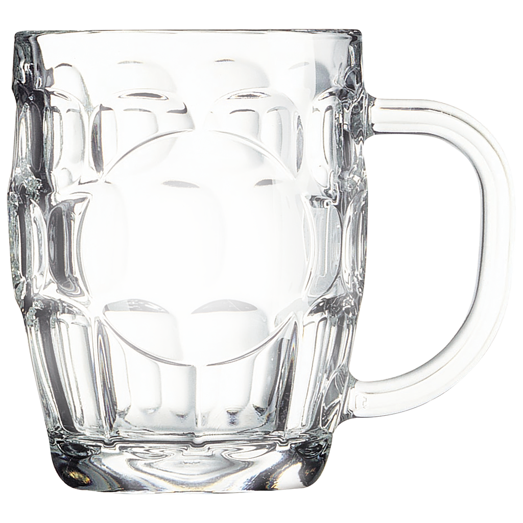 Glass Beer Mug with Handle and Round Engraving Area blank-preview