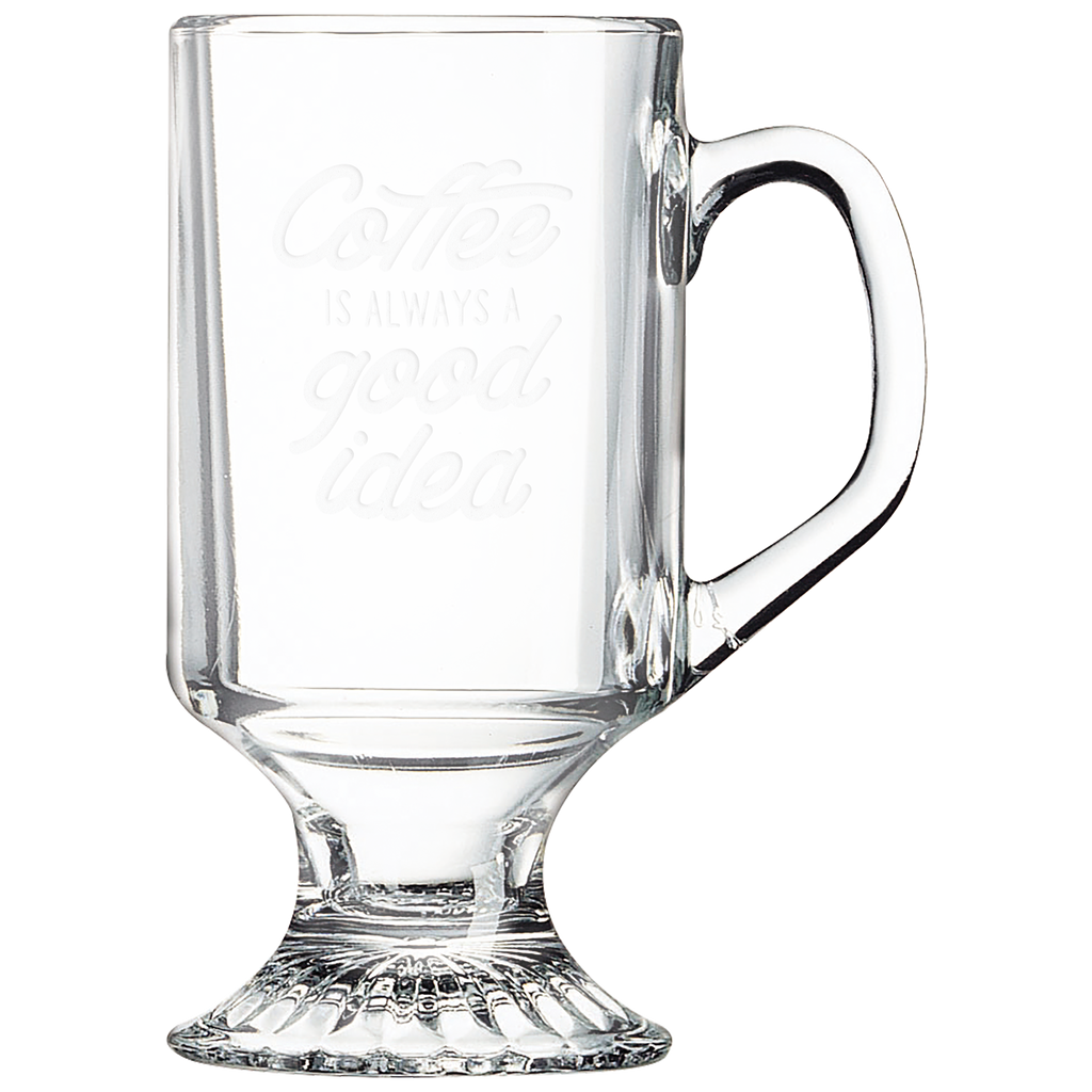 Clear Footed Coffee Mug