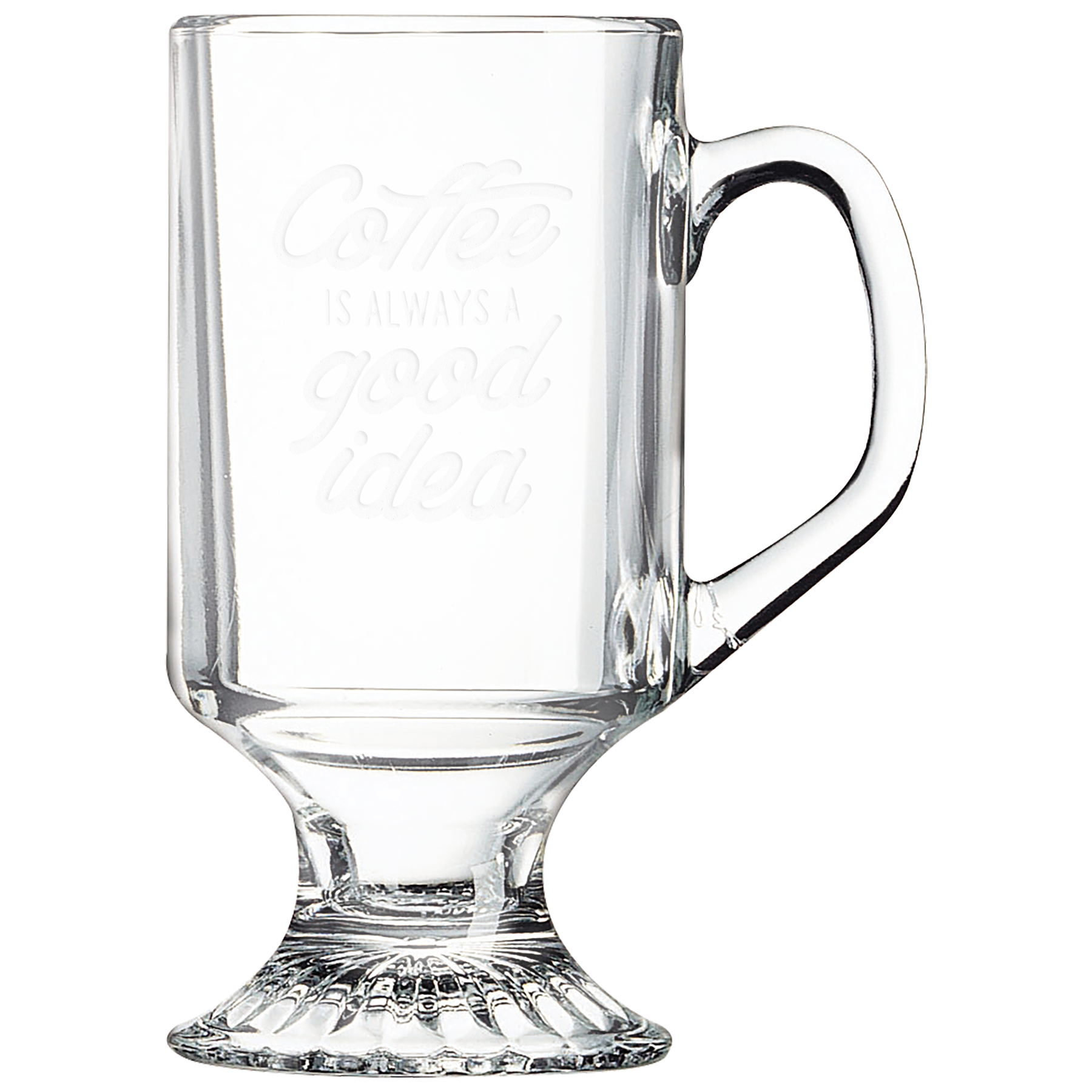 Clear Footed Coffee Mug