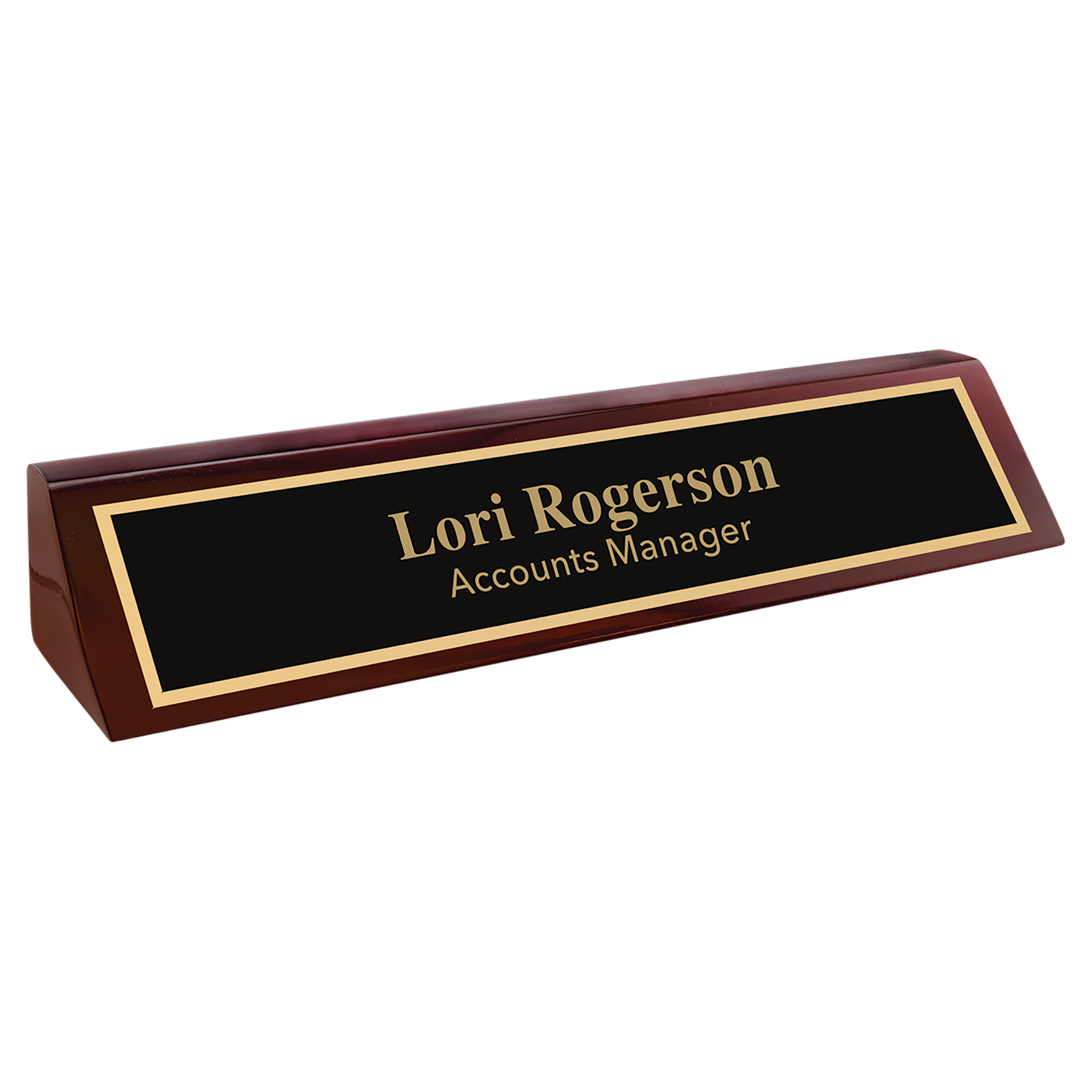 Rosewood Piano Finish Desk Wedge