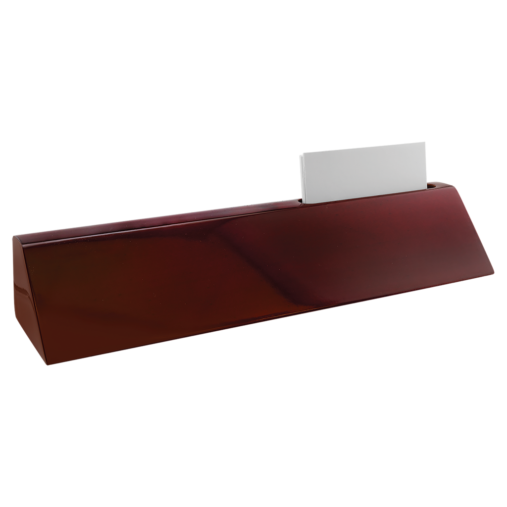 Rosewood Piano Finish Desk Wedge with Business Card Holder blank-preview