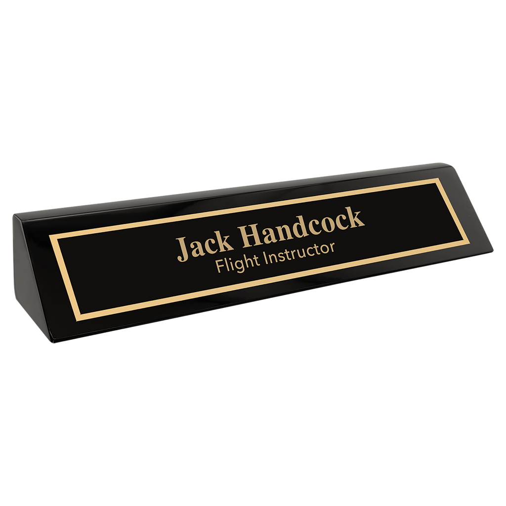 Black Piano Finish Desk Wedge
