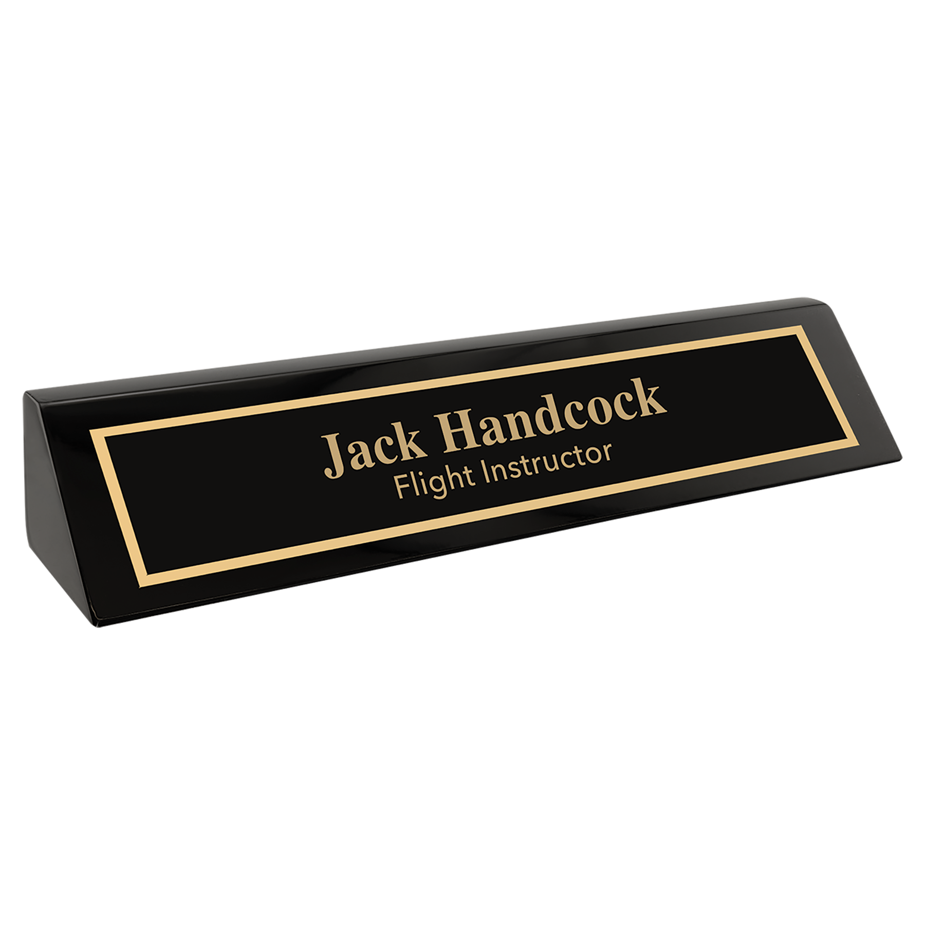 Black Piano Finish Desk Wedge