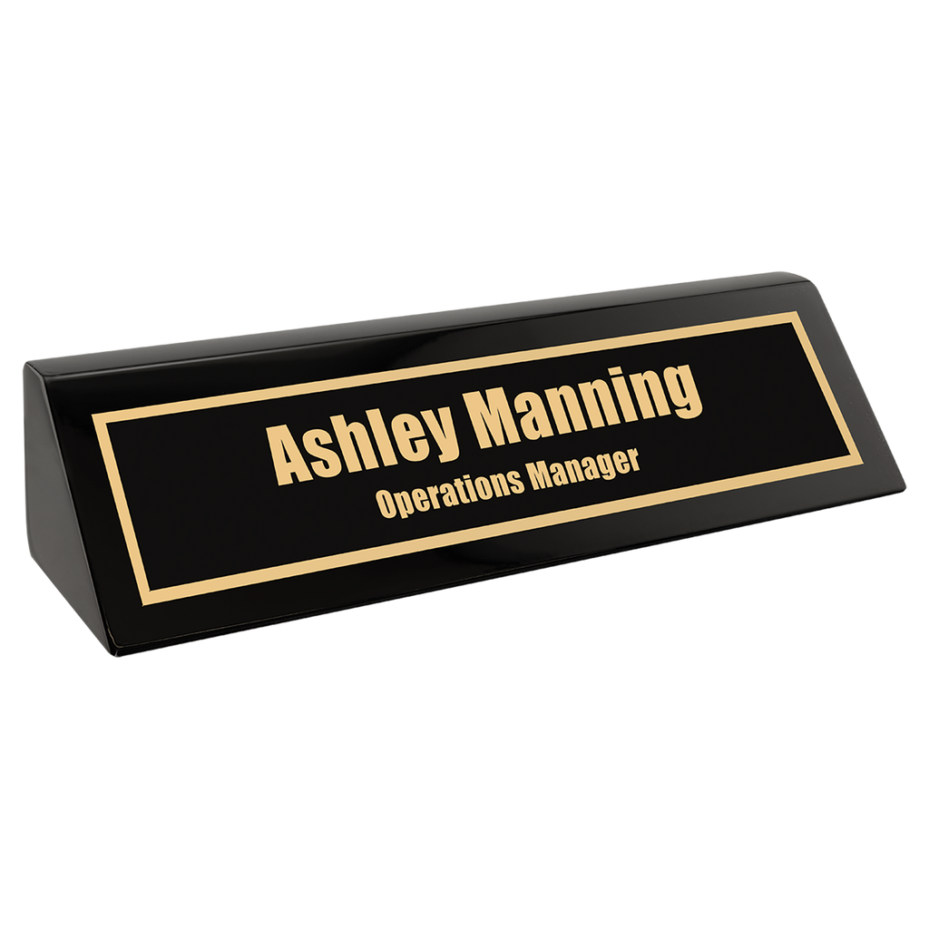 Black Piano Finish Desk Wedge