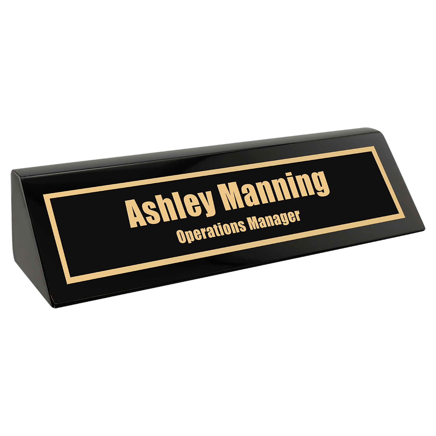 Black Piano Finish Desk Wedge