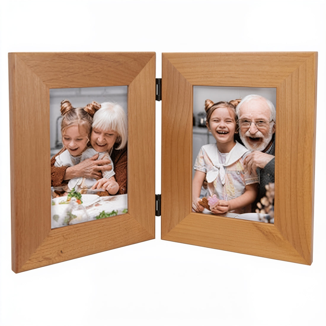 Genuine Red Alder Dual Picture Frame – 5" x 7" preview