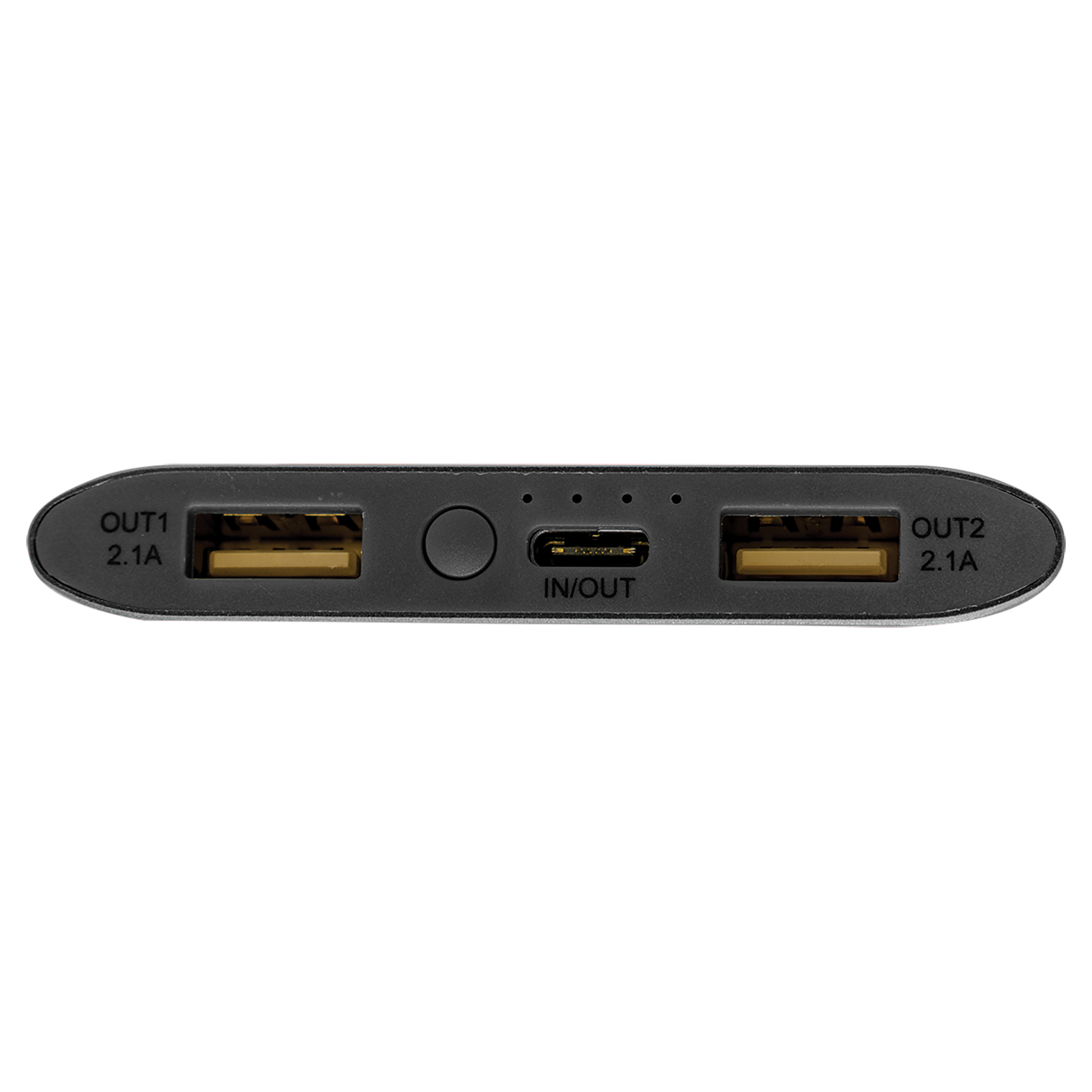 Black 8000MAH Power Bank & Wireless Anodized Aluminum Charger with USB-C Cord