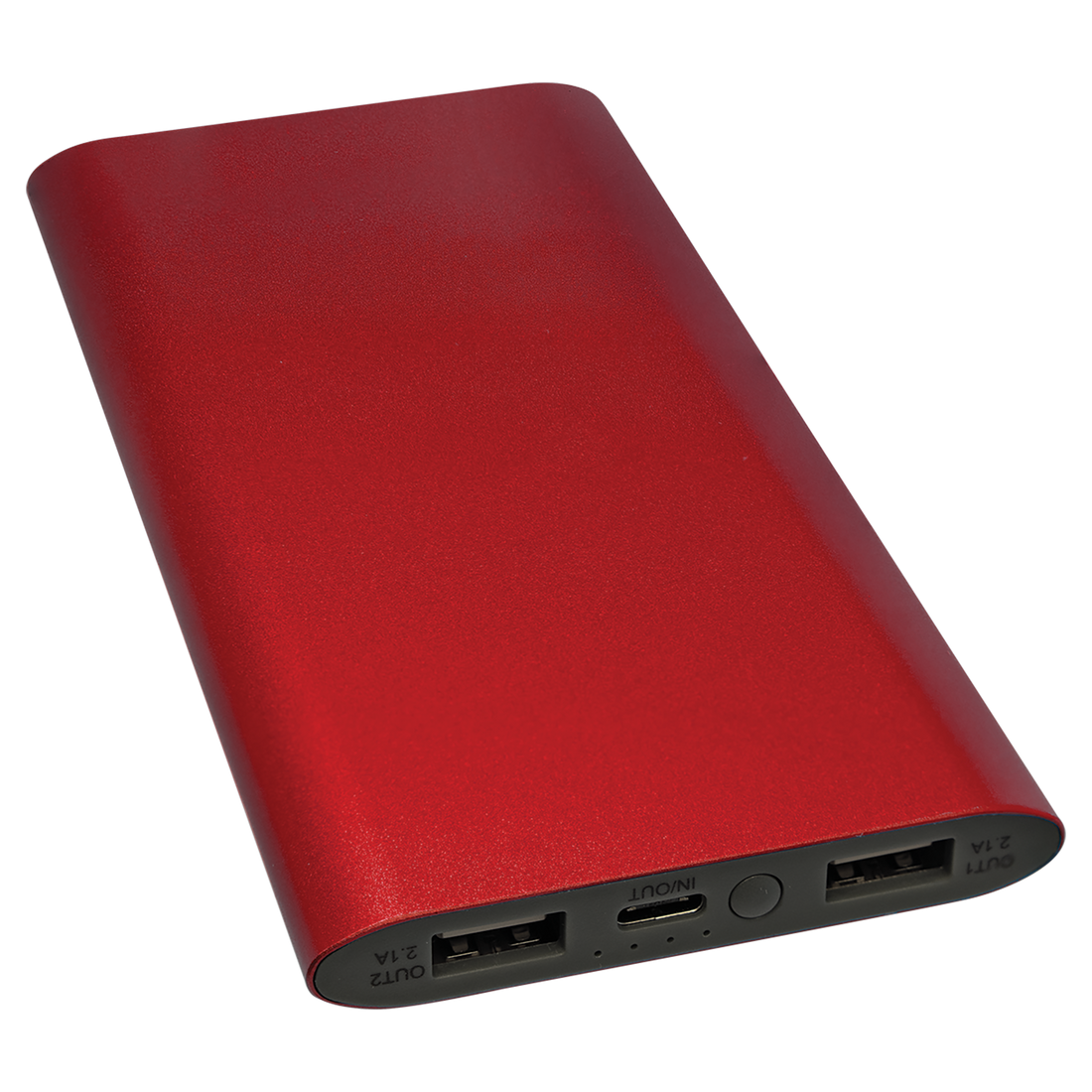 Red 8000MAH Power Bank & Wireless Anodized Aluminum Charger with USB-C Cord preview